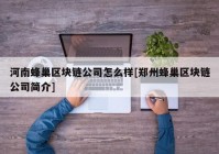 河南蜂巢区块链公司怎么样[郑州蜂巢区块链公司简介]